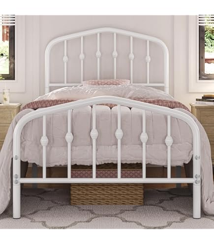 vidaXL Bedframe metaal wit 120x200 cm