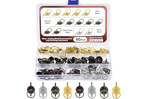 Faankiton Lot de 60 attaches en métal avec tirette Style antique Mini Attaches en papier Brad Scrapbook DIY Artisanat Accessoires décoratifs Cuisine et salle de bain Boîte à bijoux