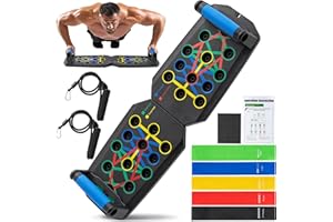 GwaOery Push Up Board, Foldable 12 in 1 Press Up Boards Portable Exercise Equipment for Men Women Home Workouts Burn Fat Strength Training Equipment for Effectively Exercise the Muscle
