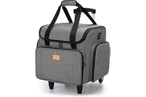 Luxja Bolsa para Máquinas de Coser con Trolley Desmontable, Maletas de Transporte para Máquinas de Coser y Accesorios (Solo Bolsa)