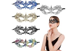 TSHAOUN 5 PCS Masquerade Ball Mask，Lace Eye Mask Lady Girl Face Venetian Lace Mask,For Fancy Carnival Ball Halloween Party Costume Dress Halloween