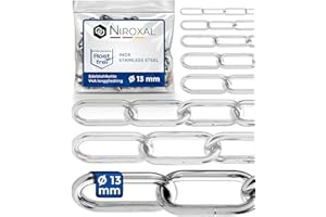 6-metri 13-mm di spessore catena in acciaio inox V4A a maglia lungo da NietFullThings in un unico pezzo catena di ancoraggio DIN 5685 DIN 763 6-m