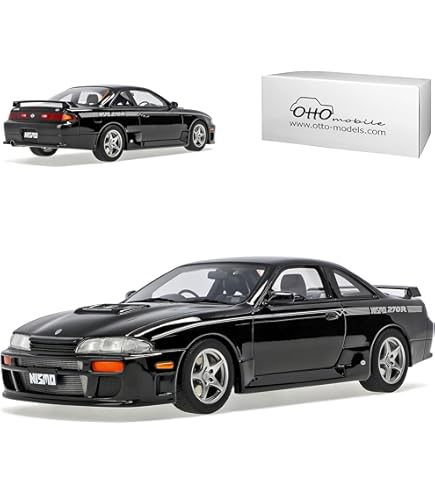 Miniature Otto Mobile 1/18 – Nissan Skyline 270R S14, Noir, Résine, OT847, Neuve