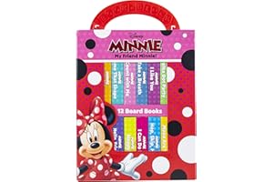 Disney - My Friend Minnie Mouse - My First Library 12 Board Book Block Set - Great for Teaching First Words - PI Kids