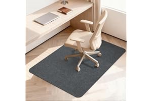 BesWin Office Chair Mat for Hard Floor, 90 x120 cm Heavy Duty Floor Protector Mat for Office Chair on wooden/Tile Floor, Anti-Slip Desk Chair Mats for Home Office, Easy Glide and Clean, Grey