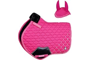 GALLOP SHOP Close Contact Jewel Umbrella Style Saddle Pad / Horse Cloth (Hot Pink, Cob/Pony)