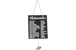 Cepewa Wetterstation, Stein auf Schiefertafel, Wettertafel, Schild, 20 x 25 cm