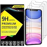 4youquality [3-Pack] iPhone 11 and iPhone XR Screen Protector, Tempered Glass Film [LifetimeWarranty][Scratch-Resistant][Anti