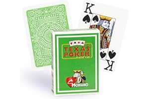 Modiano ' quot;póquer Texas Hold' Em – Cartas de Póker, 100% plástico, 2 Palos/Esquina de Caracteres en el Índice Jumbo