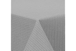 Brandsseller - Gartentischdecke geschäumt - wetterfeste und rutschfeste Tischdecke für Garten Balkon und Camping Eckig 110x140 cm,Hellgrau