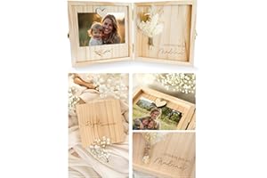 Joli Coon Estuche de madera para preguntar a la madrina - Quieres ser mi madrina? - Estuche de madera noble 14 x 14 x 3 cm