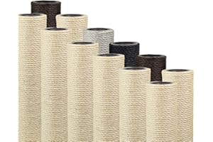 Kratzbaumland 9 cm Sisalstamm, Ersatzstamm für Kratzbaum: Länge: 40 cm, Gewinde - 10 mm (M10), Farbe des Sisalseils: Natur