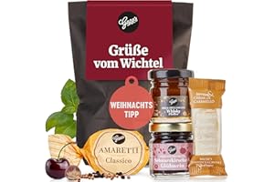 Gepp's Feinkost Wundertüte "Grüße vom Wichtel" I Herzhaft-süße Delikatessen im kleinen Geschenkset I Wichtelgeschenk für Frauen, Männer & Kollegen I Probierset zum Wichteln mit hochwertigen Leckereien