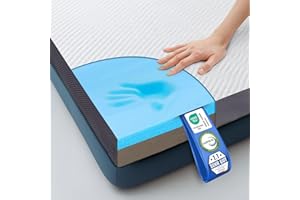 MKS Premium materac nawierzchniowy 2 w 1 120 x 200 cm – dwustronna nakładka na materac z pianki żelowej H3 i H4, 5-warstwowa konstrukcja, siatkowe boki i antypoślizgowe – wygodna nakładka na materac