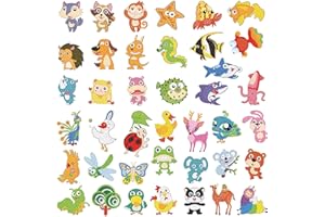 CHYEEH Diamond Painting Kit Bambino, 40 Pezzi DIY Pittura Diamante Animali Adesivi, Kit Mosaico per Bambini 5D Adesivi Diamante Kit Ricamo Diamante per Bambini e Principianti Adulti