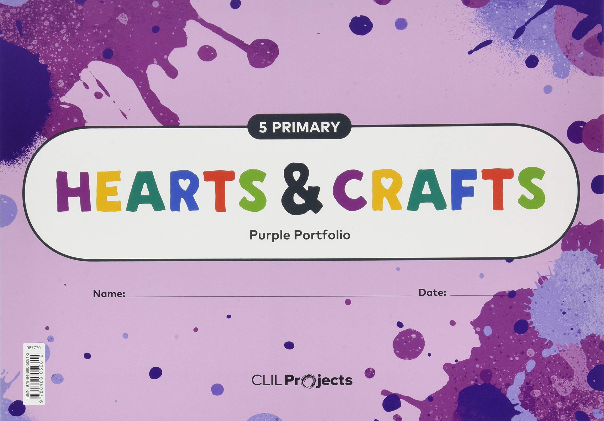 HEARTS & CRAFTS PURPLE NOTEBOOK I 5 PRIMARIA