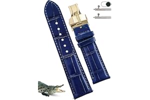 vinacreations Handmade Alligator Belly Watch Band Men Quick Release Premium Hornback Crocodile Replacement Pin Tang Buckle Wristwatch Strap by Vietnamese