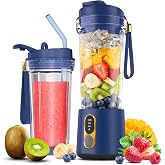 HOMEBASIC Portable Blender for Smoothies & Juices, 500ml BPA-Free Jar | 300W Motor 18,000 RPM | 4000mAh USB-C Rechargeable Ba