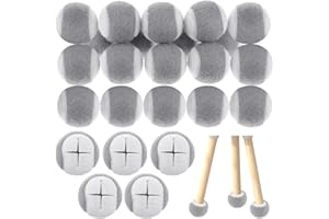 Qunclay Pack of 16 Precut Tennis Balls for Chair Legs, Gliding Pads for Floor Protection, Heavy Duty Tennis Balls for Durable Padding