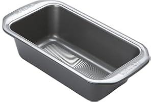Circulon Momentum 9 Inch Loaf Tin - Non Stick Loaf Tins For Baking 23cm x 13cm, Dishwasher Safe Carbon Steel Bakeware, Grey