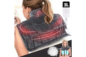 VERDANTREE Coussin Chauffant, Coussin Chauffant Dos Electrique, 41 Réglages de Chaleur Réglables, 19 Minuterie, Protection Contre Surchauffe, Fonction mémoire, avec Arrêt Automatique, Lavable en Machine, 50x60CM