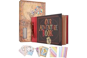 JIMBON Album Fotos Para Pegar Y Escribir, Our Adventure Book, Libro De Aventuras, Con 80 Páginas, Scrapbooking Album De Recortes Para Bodas Familiares, Navidad, Regalos de San Valentín