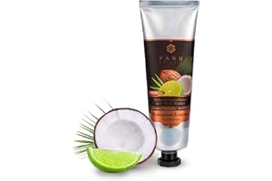 Panu Natural Crema Mani Cocco e lime - Ricca crema per mani molto secche - Cura delle mani a rapido assorbimento dalla Thailandia - Crema per mani premium - Balsamo per mani vegano