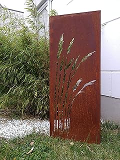 Amazon De Zen Man Edelrost Garten Sichtschutz Aus Metall 1mm Rost Gartenzaun Gartendeko Edelrost Sichtschutzwand H125 35cm 031912 5