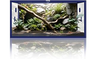 Phailozoo 120 Gallon Reptile Vivarium, Stackable 4x2x2 Snake Enclosure with Front-Opening Transparent Reptile Enclosure for Bearded Dragon, Ball Python, Snake