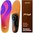 MOVE All Day Comfort Insole - Extra Plush Foam Insole for Stress Reduction on Feet, Knees, Back, Shock Absorbing, Walking, Foot Cushion, Arch Support, and Work Boot (US Men 5-5.5/Women 6.5-7)