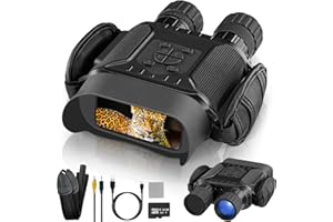 DOWESYEEN Jumelle Vision Nocturne,1280P Vidéo Zoom HD Portée de Lunette Vision Nocturne Appareil Photo de 400m, Jumelles Adultes Puissante Numériques Infrarouges, avec 4" HD ÉCRAN Zoom Numérique 5X