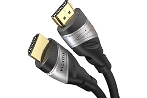 KabelDirekt – Kabel HDMI 10K i 8K, HDMI 2.1 b – 4 m, dostępne w 0,5 do 5 m – Certyfikowane, opracowane w Niemczech (Ultra High Speed Kabel do PC/PS5/Xbox, monitora i TV – czarno-srebrny)