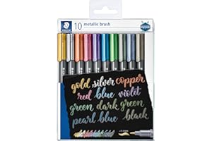 STAEDTLER 8321 TB10 Pennarelli metallizzati, astuccio da 10 colori assortiti