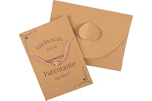 ‎VON RAFENSTEIN von Rafenstein - Patentante fragen Armband - Willst du meine Patentante werden Geschenk mit Karte & Briefumschlag - Taufpate, Geburt & Schwangerschaft Geschenk aus Deutschland