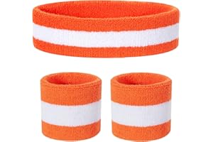 ONUPGO Lot de 1 Bandeau de Sport en Coton pour Enfant (1 Bandeau + 2 Poignets)