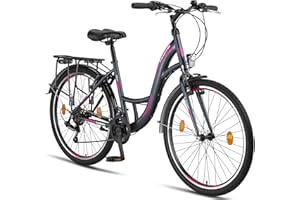 Licorne Bike Stella Premium City Bike en vélo de ville de 20, 24, 26, 28", pour filles, garçons, hommes et femmes, 21 vitesses (6 vitesses pour 20") Vélo hollandais