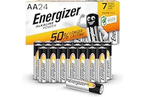 Energizer Alkaline Power Batterien AA (24 Stück) - Hochleistungsbatterien 1,5V - Batterie für Haushalt und Büro - 100% plastikfreie Recycelbar Verpackung - 7 Jahre lagerfähig [Exklusiv bei Amazon]