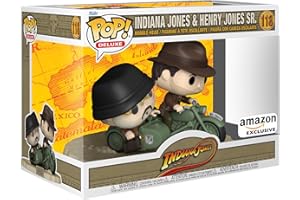 Funko Pop! Ride Super Deluxe: IJ&TLC - Indiana Jones - Indy and Sr. With Bike - Indiana Jones - Amazon Exclusive - Collectable Vinyl Figure - Gift Idea - Official Merchandise - Toys for Kids & Adults