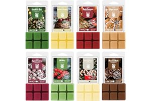 Salubrito Weihnachten Duftwachs Wax Melts für Duftlampe, 100% Sojawachs Raumduft Duftkerze, Winter Wax Melts für Kerzen Wärmer - Weihnachtsbaum, Lebkuchen, Apfel-Zimt, Geschenk für Frauen