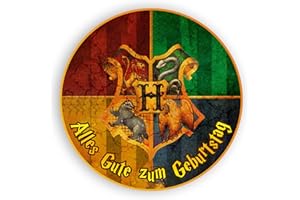 SWEET-DECOR.DE Essbare Tortenaufleger - Tortenaufleger Geburtstag - Tortendeko Harry Potter - Geburtstagskuchen Deko aus Fondant - Rund 20 cm - Esspapier Tortendeko - Tortenaufleger Harry Potter - Cake Decoration