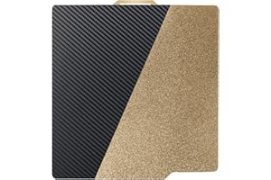 IdeaFormer Piastra di costruzione PET in fibra di carbonio liscia+PEI testurizzato 257x257mm, Letto di stampa flessibile fronte-retro Stampante 3D PET+Foglio PEI per Bambu Lab X1 X1C X1E P1P P1S A1