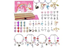BYTOKI Prezent dla dziewczynki 4 5 6 7 8 9 10 lat, zestaw do tworzenia bransoletek zestawy biżuterii zabawki dziewczyna 5 6 7 8 9 10 11 lat koraliki do robienia bransoletek