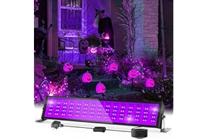 72W UV Lights Bar, NATPOW UV Black Lights for Parties, 400 nm- 405 nm Stage Light, IP66 Waterproof Blacklight Decoration Lighting for Halloween, Fluorescent Party, Disco,Bar, Christmas