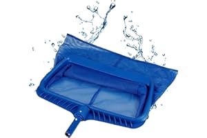 HAFIX Pool Kescher Poolkescher Poolzubehör Reinigung. Kescher Pool Teich Poolpflege feinmaschig. Teichkescher Pool Reiniger für Schwimmbad Pool Fischteich. Laubkescher Algen Planschbecken in blau.