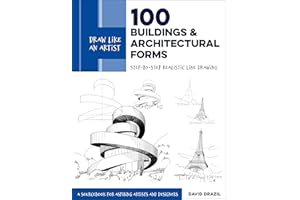 Draw Like an Artist: 100 Buildings and Architectural Forms: Step-by-Step Realistic Line Drawing - A Sourcebook for Aspiring Artists and Designers (6)