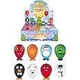 Henbrandt 4 x Assorted Christmas Balloon Heads with Stickers, Feet, and Balloon Xmas Balloons Kids Stocking Filler Party Favour Loot Bag Filler Christmas Eve Box for Boys and Girls