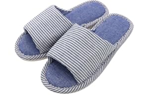 AIOTIO Comfortable casual cotton flax non-slip slippers for women and men, indoor and outdoor use