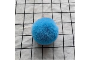 BrightGlow 20 pompones de piel sintética, pompones de piel de conejo, pompones suaves para manualidades, pompones de piel sintética, pompones de peluche esponjosos, pompones para sombreros, decoración