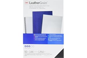 Rexel 46705E 250 GSM A4 Acco Leatherboard Window Binding Covers - Black (Pack of 50) , 25 x 2 Stück