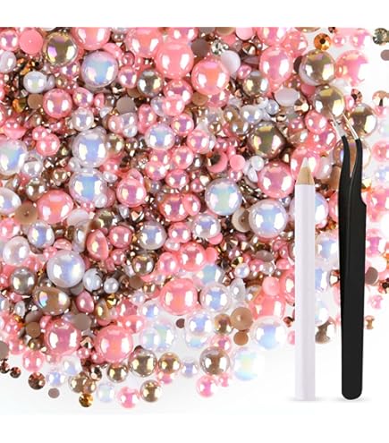 Acheter Mélangez Des Perles à Dos Plat Et Des Strass Pour L